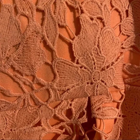 Fab’rik orange guipure lace halter romper Large - Picture 3 of 7